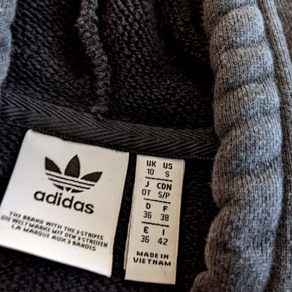 Adidas Cropped Hoodie - Black - Small - Picture 3 of 3